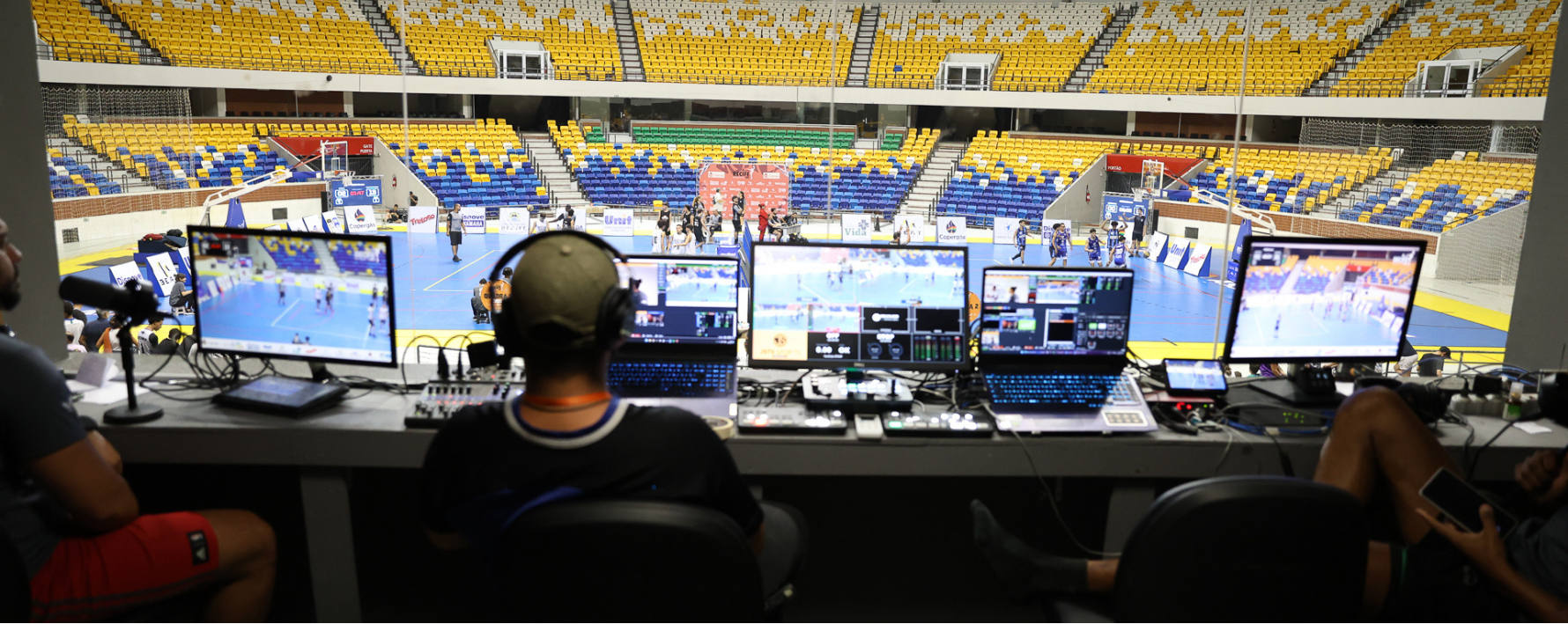 Cobertura ao vivo de um evento esportivo amador
